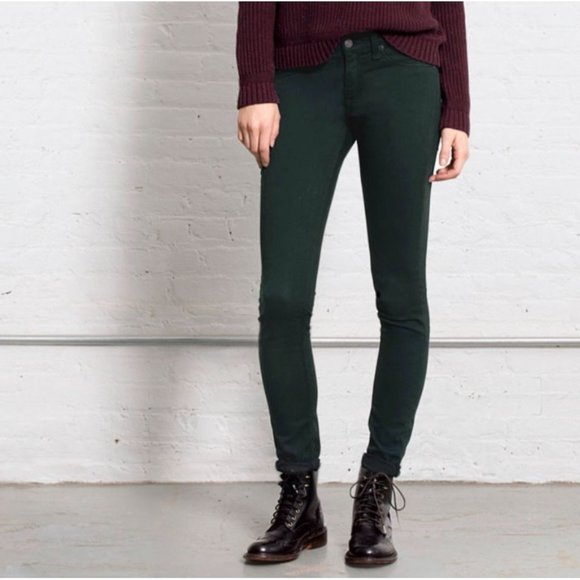 rag & bone Pants - Rag & Bone Dark Green The Twill Legging Skinny Jean - Size 29